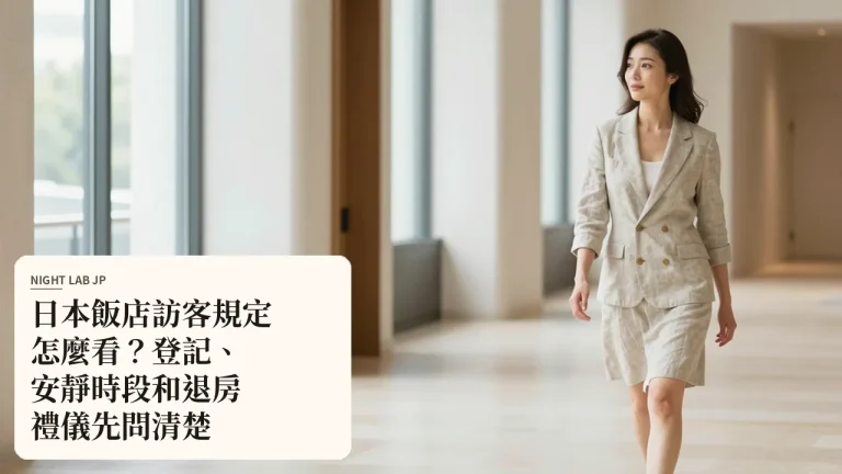 日本飯店訪客規定怎麼看？登記、安靜時段和退房禮儀先問清楚