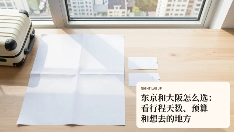 东京和大阪怎么选：看行程天数、预算和想去的地方
